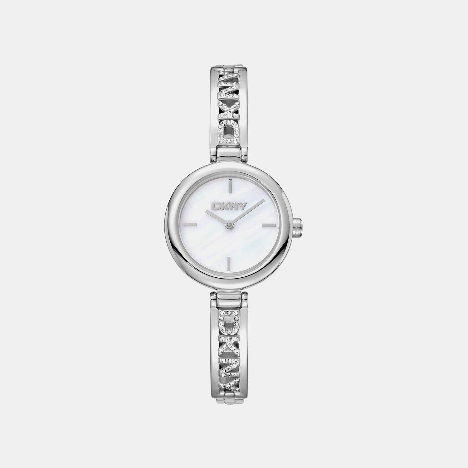 Logo Women Quartz Mother Of Pearl Dial Analog Stainless Steel Watch DK1L115M0215