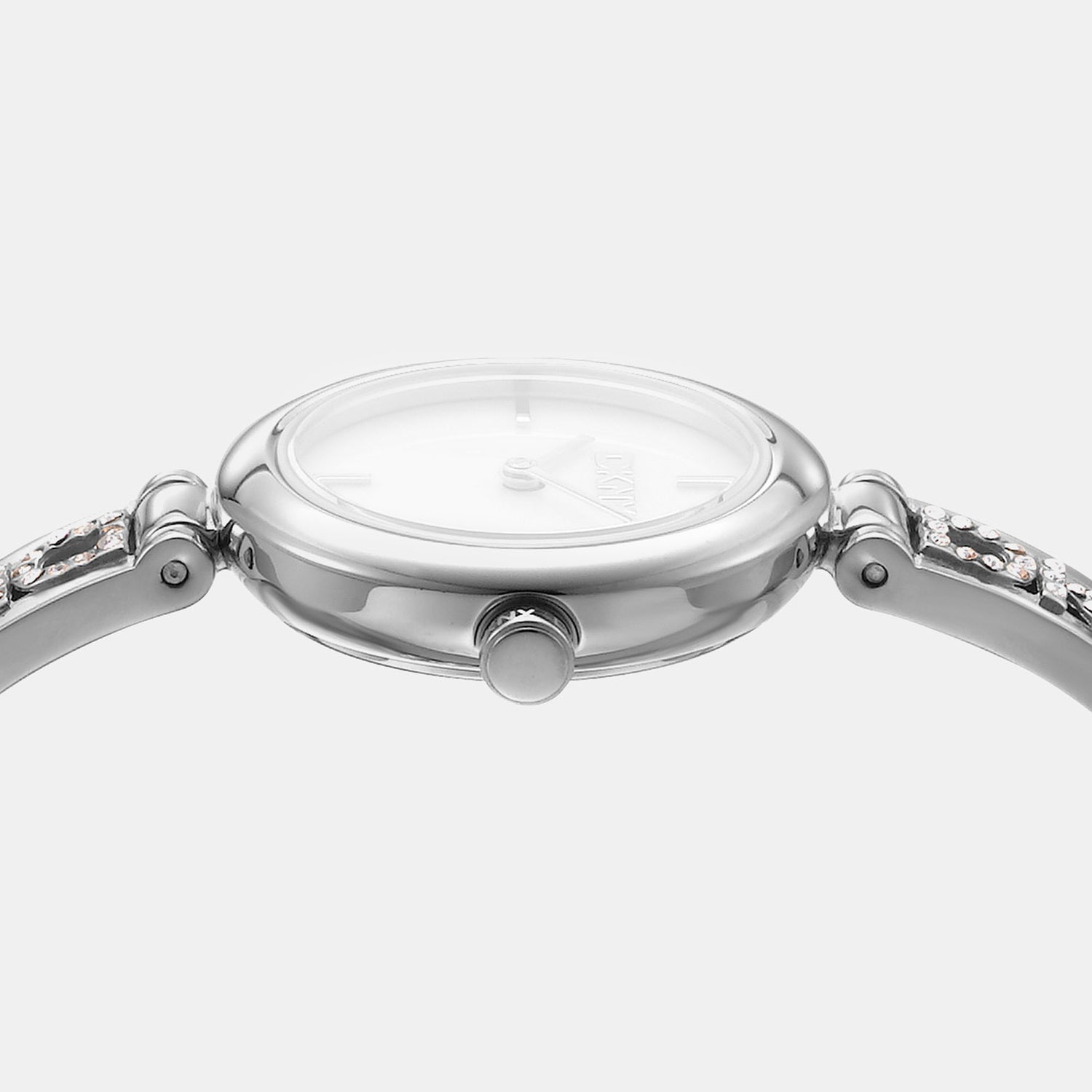 Logo Women Quartz Mother Of Pearl Dial Analog Stainless Steel Watch DK1L115M0215