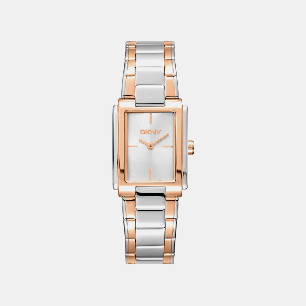 Everyday Women Quartz Silver Dial Analog Stainless Steel Watch DK1L121M0095