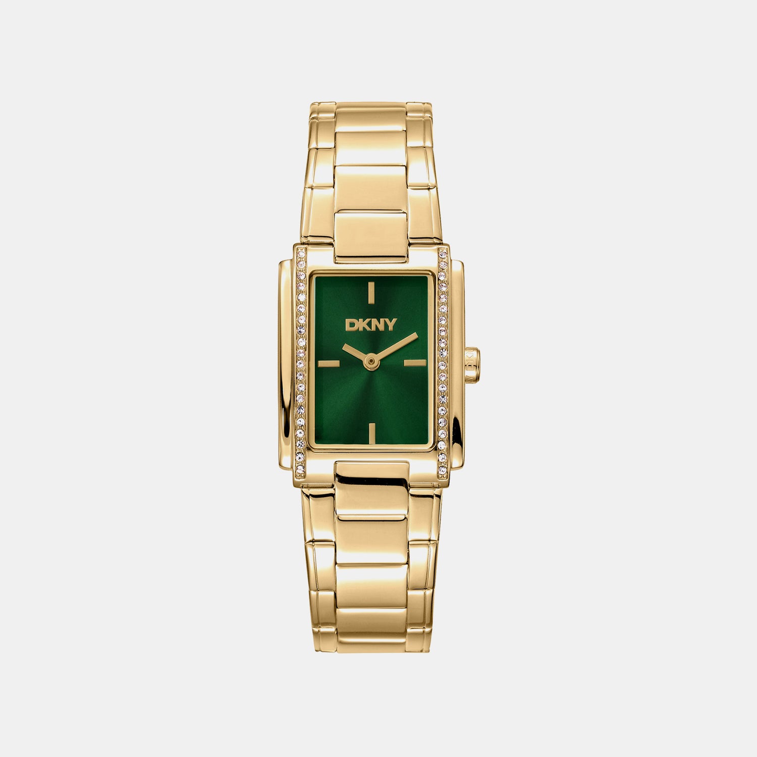 Evening Women Quartz Green Dial Analog Stainless Steel Watch DK1L122M0055