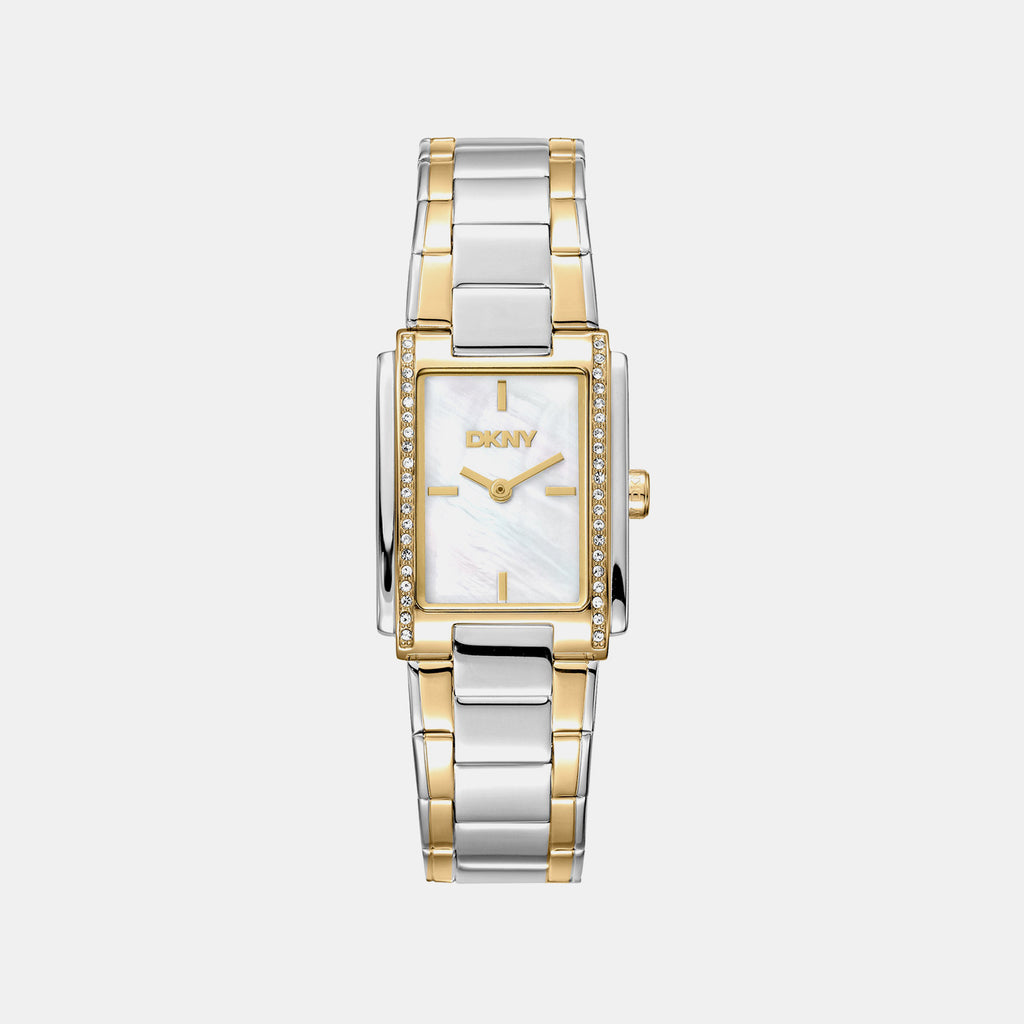 Evening Women Quartz Mother Of Pearl Dial Analog Stainless Steel Watch DK1L122M0075