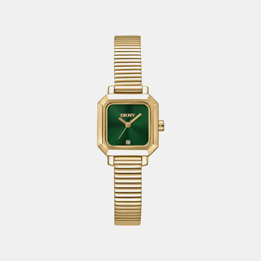 Everyday Women Quartz Green Dial Analog Stainless Steel Watch DK1L123M0045