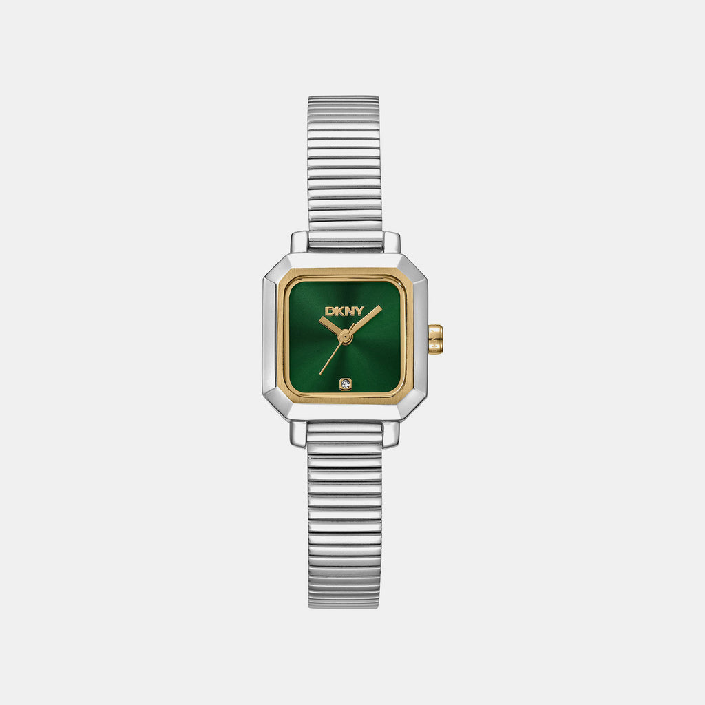 Everyday Women Quartz Green Dial Analog Stainless Steel Watch DK1L123M0065