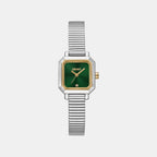 Everyday Women Quartz Green Dial Analog Stainless Steel Watch DK1L123M0065