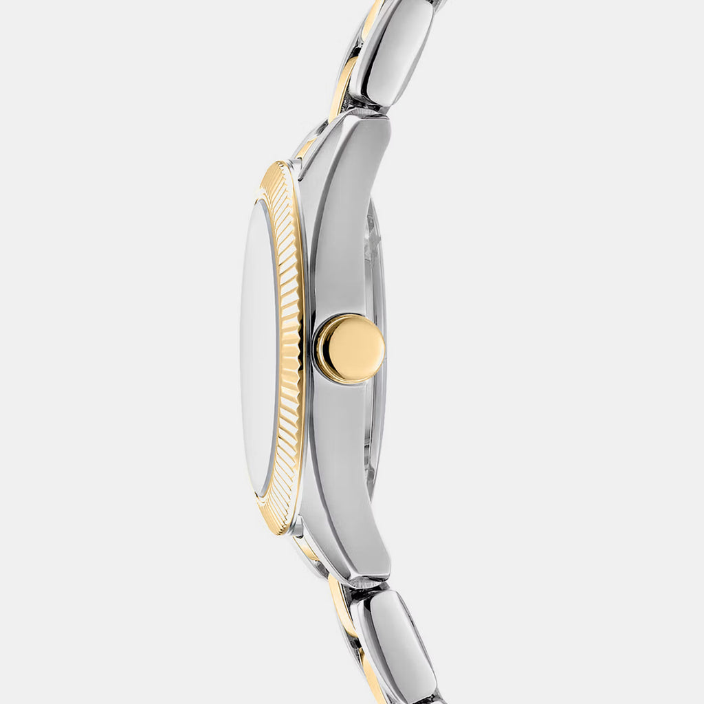 Women Quartz Gold Dial Analog Stainless Steel Watch DK1L125M0045