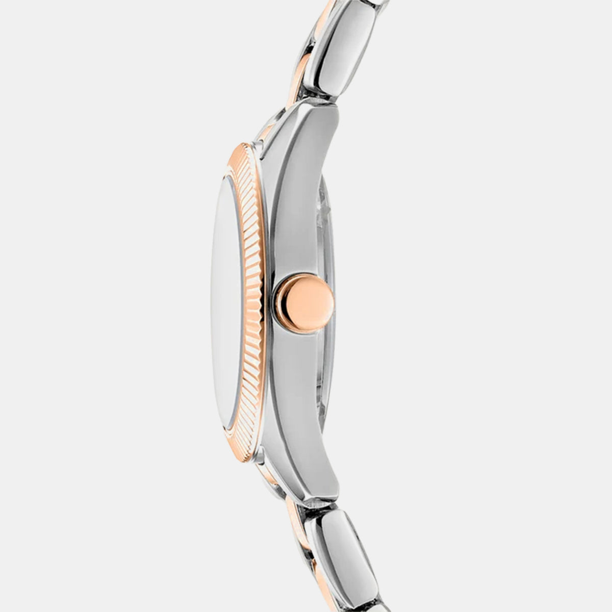 Flute Women Quartz Rose Gold Dial Analog Stainless Steel Watch DK1L125M0065