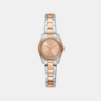 Flute Women Quartz Rose Gold Dial Analog Stainless Steel Watch DK1L125M0065