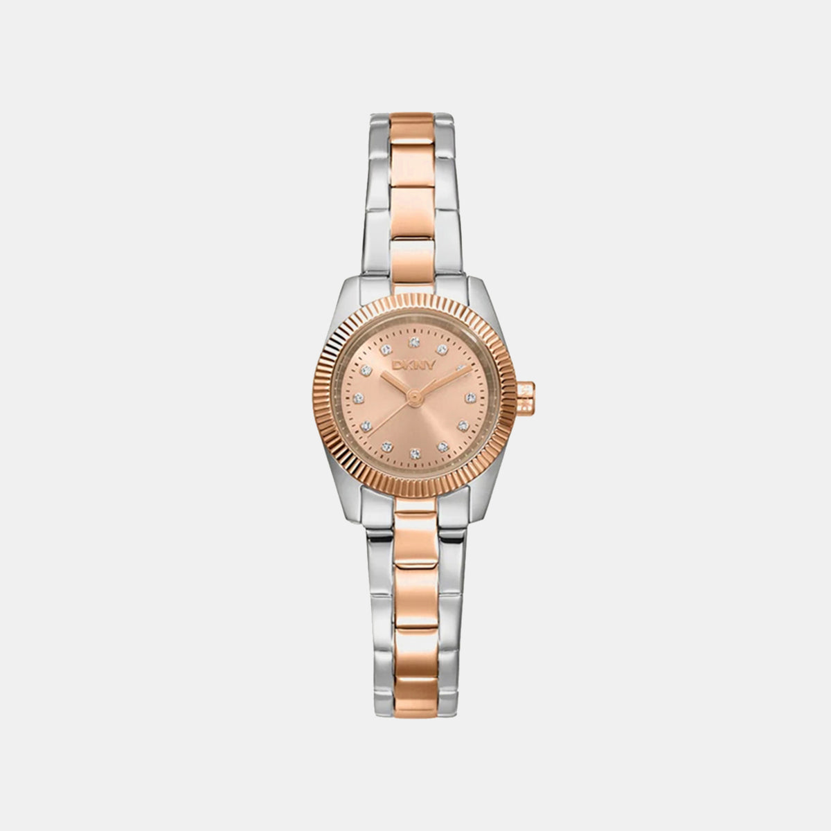 Flute Women Quartz Rose Gold Dial Analog Stainless Steel Watch DK1L125M0065