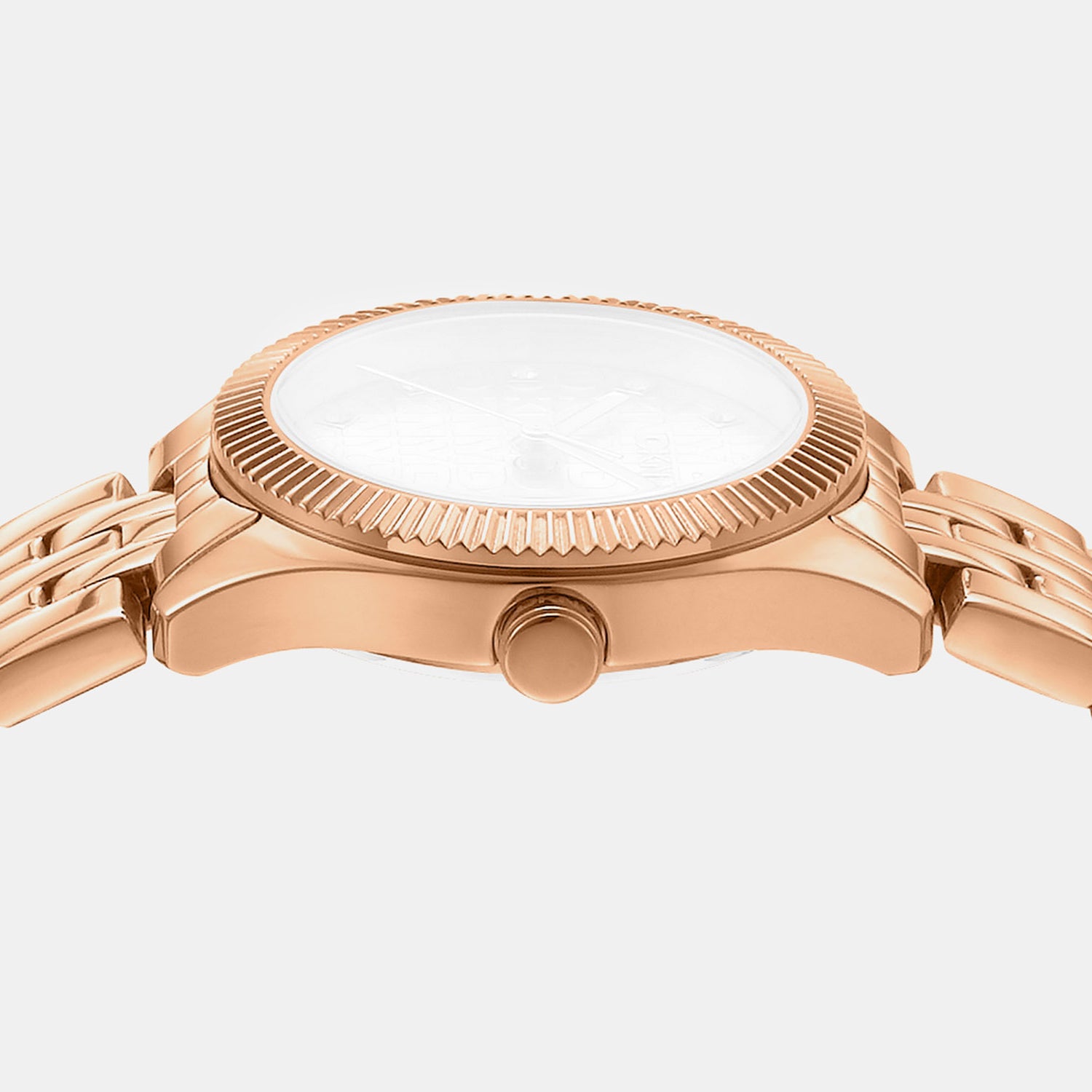 Logo Women Quartz Rose Gold Dial Analog Stainless Steel Watch DK1L126M0065