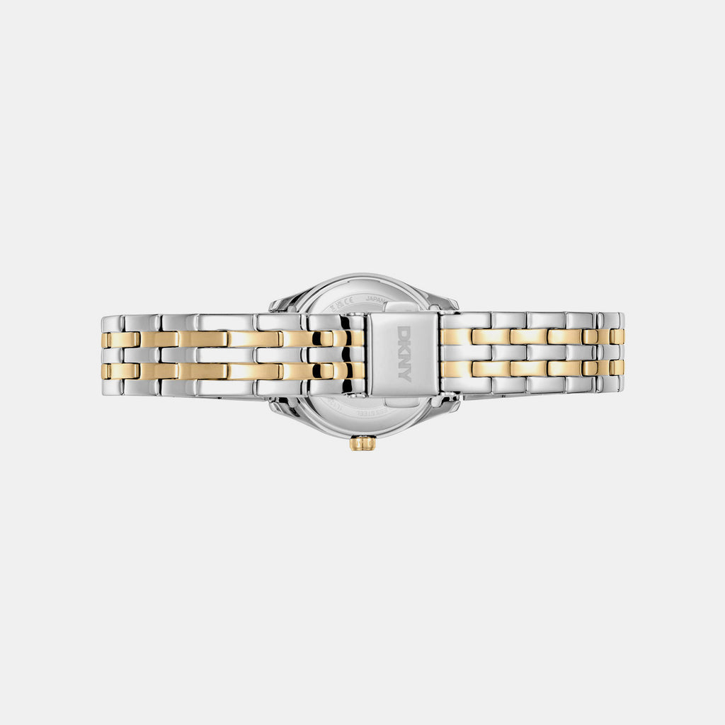 Logo Women Quartz Grey Dial Analog Stainless Steel Watch DK1L126M0075