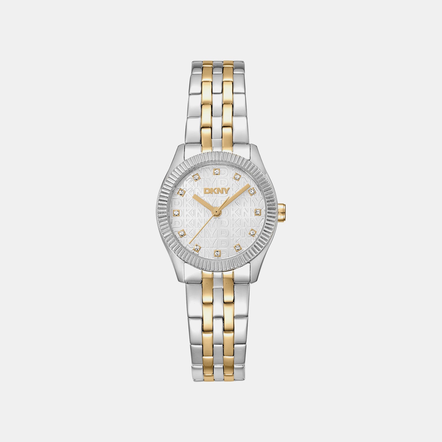 Logo Women Quartz Grey Dial Analog Stainless Steel Watch DK1L126M0075