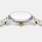 Logo Women Quartz Grey Dial Analog Stainless Steel Watch DK1L126M0075