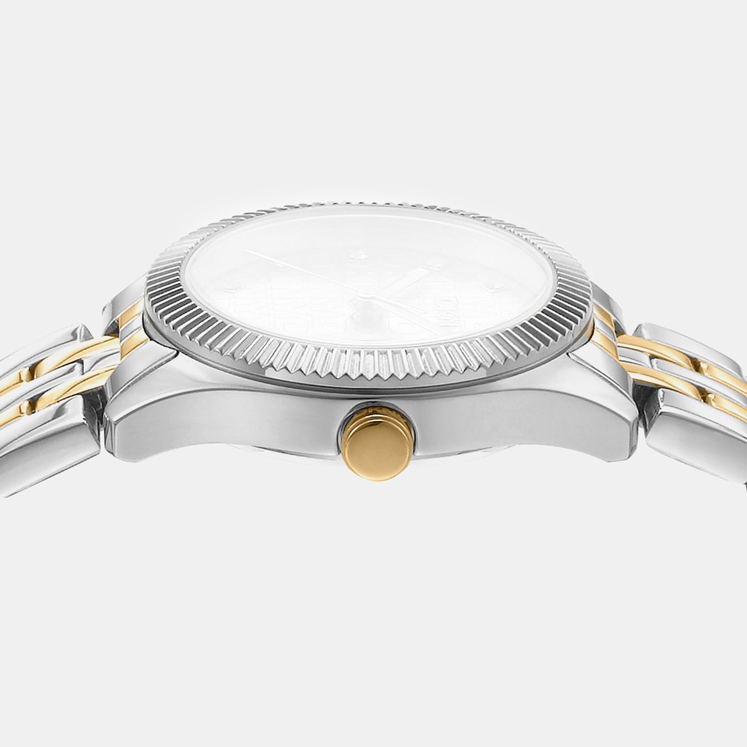 Logo Women Quartz Grey Dial Analog Stainless Steel Watch DK1L126M0075