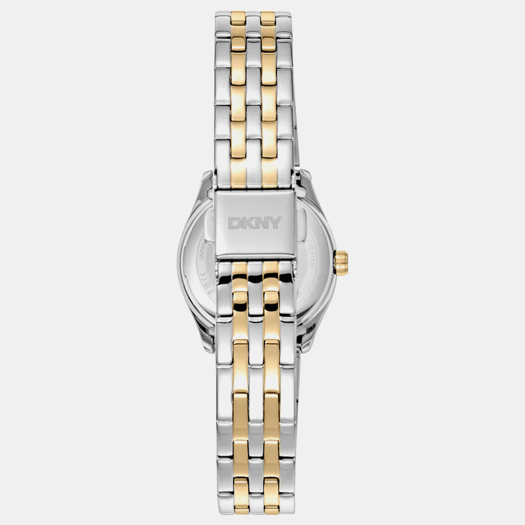 Logo Women Quartz Green Dial Analog Stainless Steel Watch DK1L126M0095