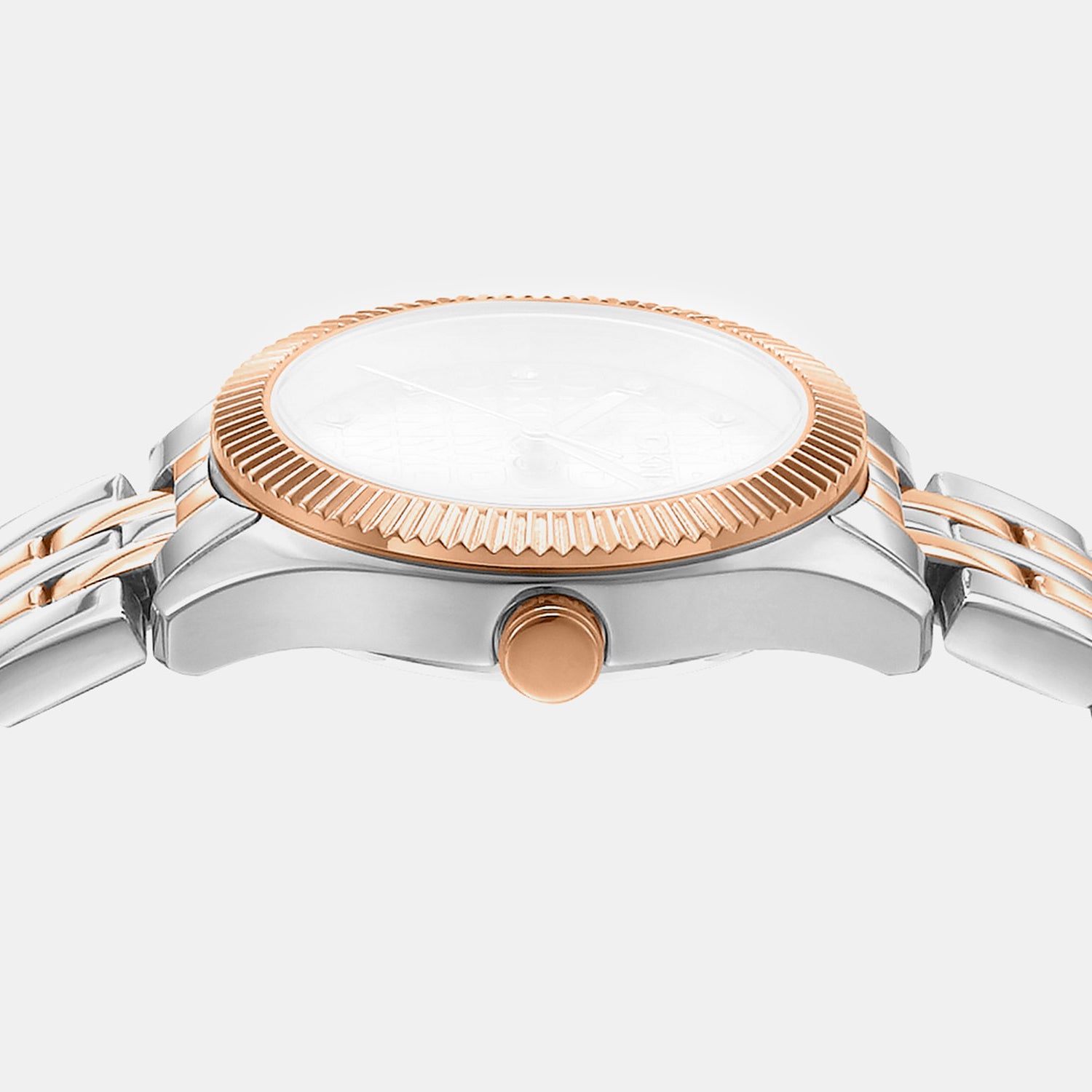 Logo Women Quartz Silver Dial Analog Stainless Steel Watch DK1L126M0105