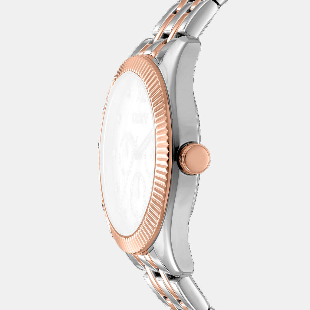 Everyday Women Quartz Silver Dial Analog Stainless Steel Watch DK1L128M0095