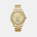 Evening Women Quartz Champagne Dial Multi-Function Stainless Steel Watch DK1L129M0055