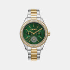 Evening Women Quartz Green Dial Multi-Function Stainless Steel Watch DK1L129M0085