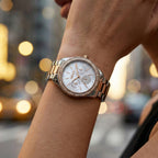 Evening Women Quartz Mother Of Pearl Dial Multi-Function Stainless Steel Watch DK1L129M0095