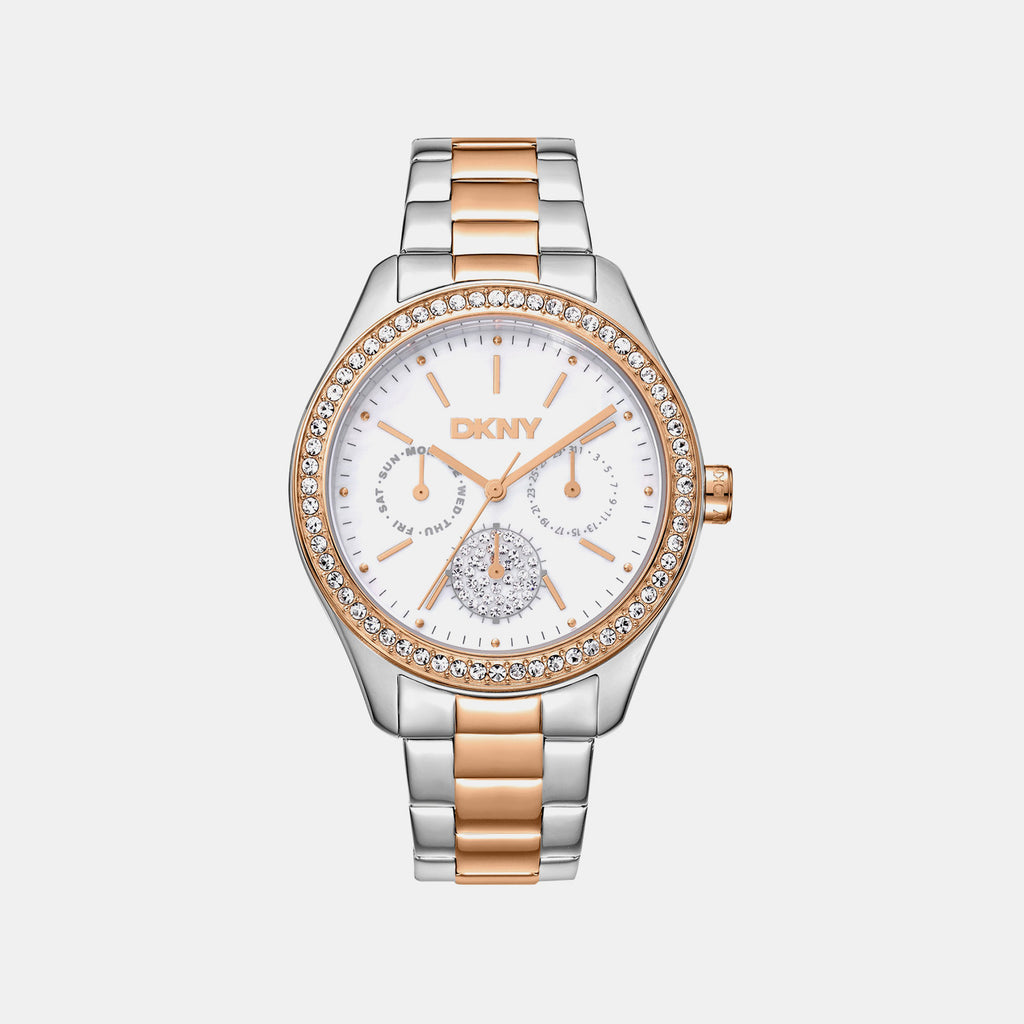 Evening Women Quartz Mother Of Pearl Dial Multi-Function Stainless Steel Watch DK1L129M0095