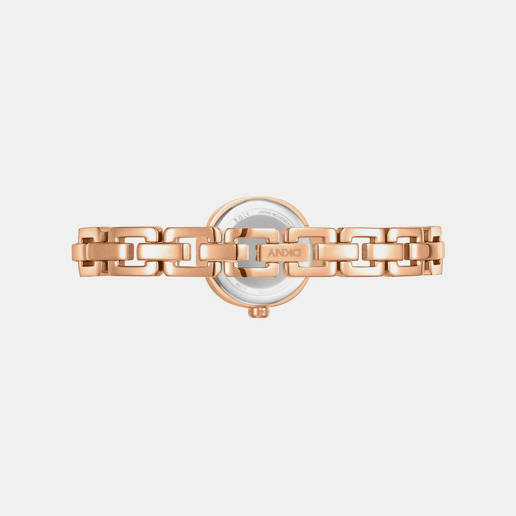 Everyday Women Quartz Rose Gold Dial Analog Stainless Steel Watch DK1L139M0045