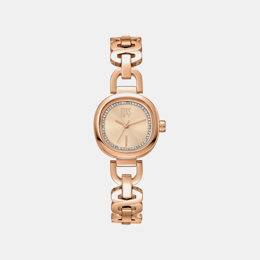 Everyday Women Quartz Rose Gold Dial Analog Stainless Steel Watch DK1L139M0045