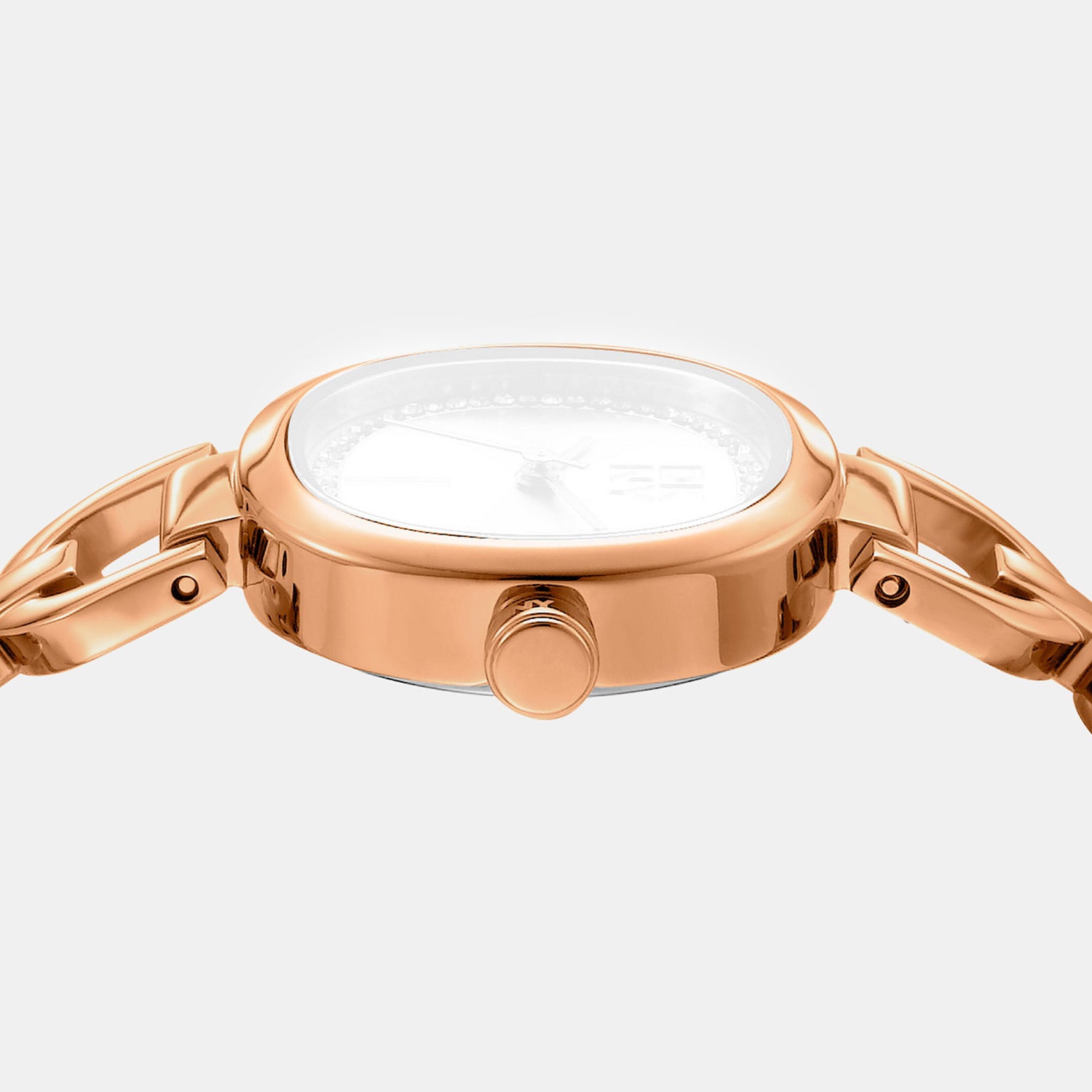 Everyday Women Quartz Rose Gold Dial Analog Stainless Steel Watch DK1L139M0045