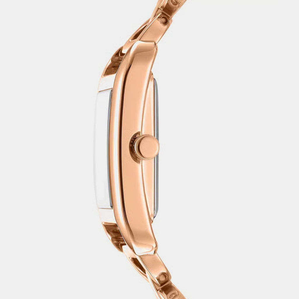 Women Quartz Rose Gold Dial Analog Stainless Steel Watch DK1L142M0245