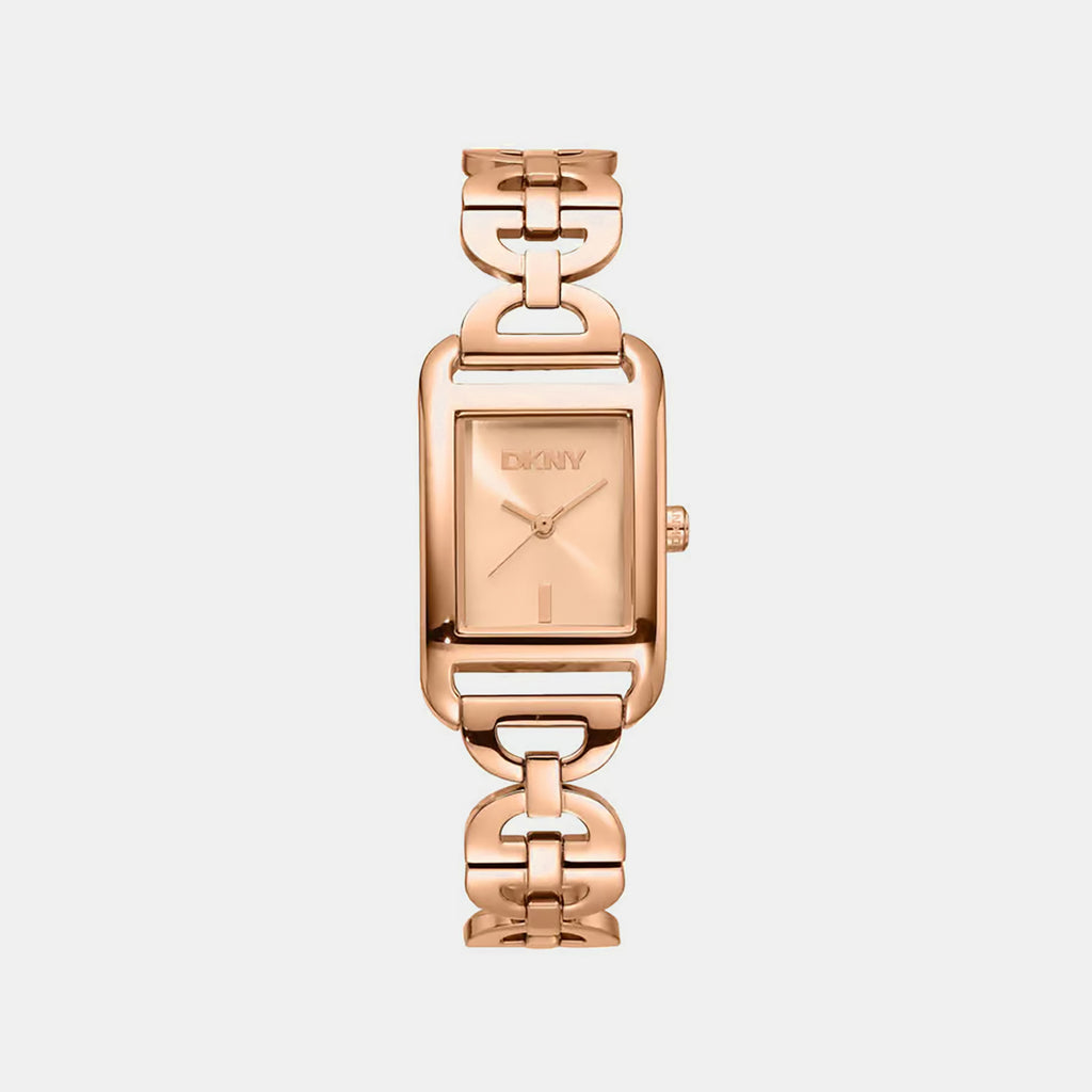 Women Quartz Rose Gold Dial Analog Stainless Steel Watch DK1L142M0245