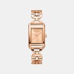 Women Quartz Rose Gold Dial Analog Stainless Steel Watch DK1L142M0245