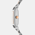Women Quartz Silver Dial Analog Stainless Steel Watch DK1L142M0275