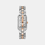 Women Quartz Silver Dial Analog Stainless Steel Watch DK1L142M0275