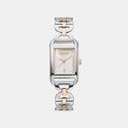 Women Quartz Silver Dial Analog Stainless Steel Watch DK1L142M0275