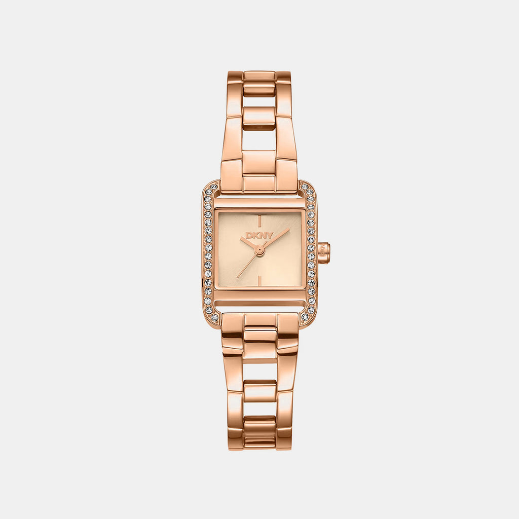 Women Quartz Rose Gold Dial Analog Stainless Steel Watch DK1L143M0045