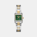 Women Quartz Green Dial Analog Stainless Steel Watch DK1L143M0065