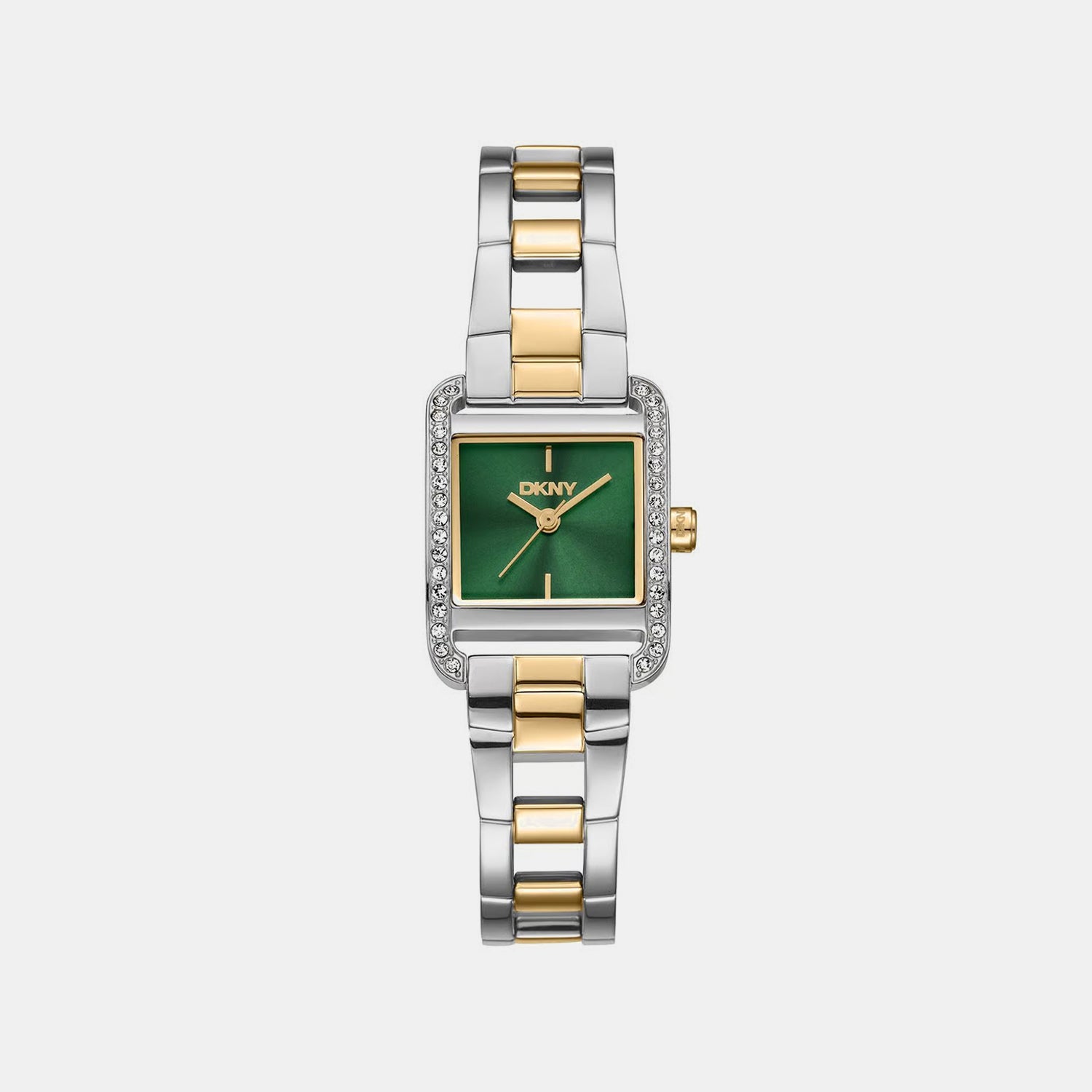 Women Quartz Green Dial Analog Stainless Steel Watch DK1L143M0065