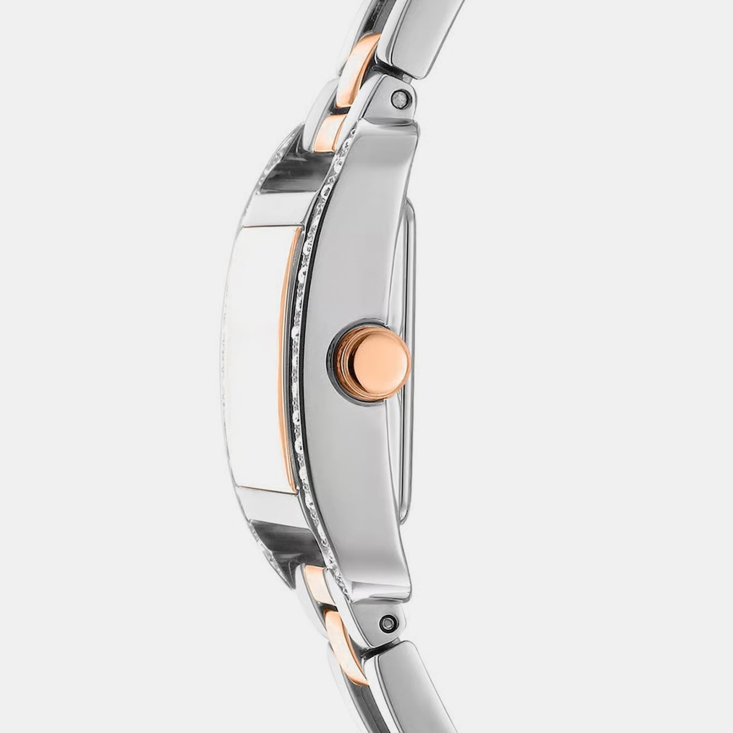 Women Quartz Silver Dial Analog Stainless Steel Watch DK1L143M0075