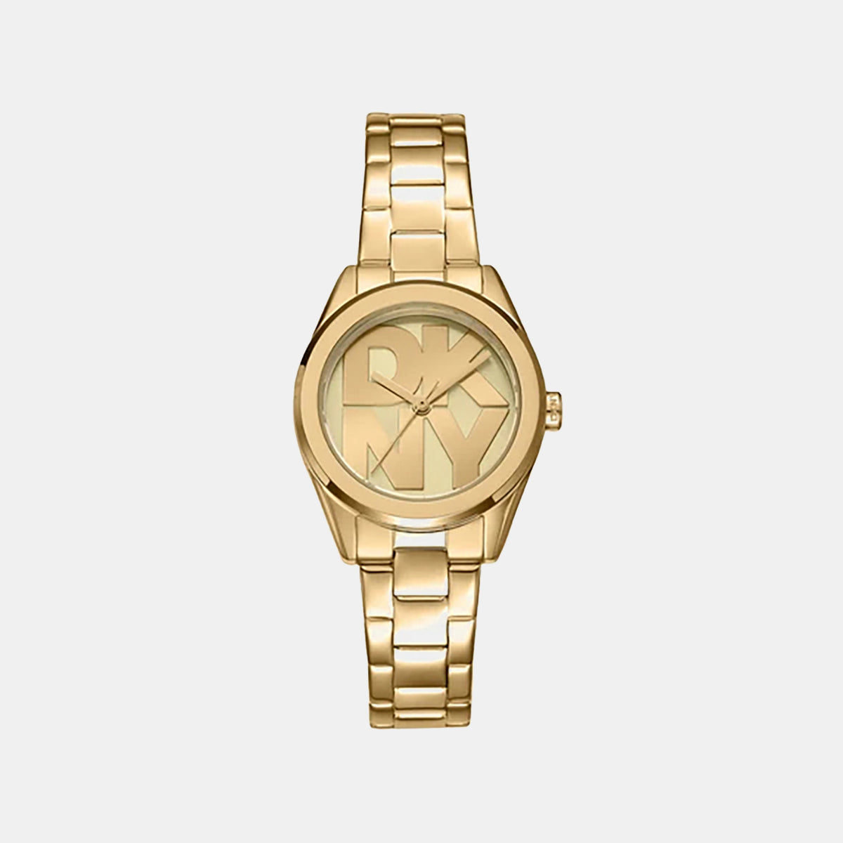 Logo Classic Women Quartz Gold Dial Analog Stainless Steel Watch DK1L145M0055