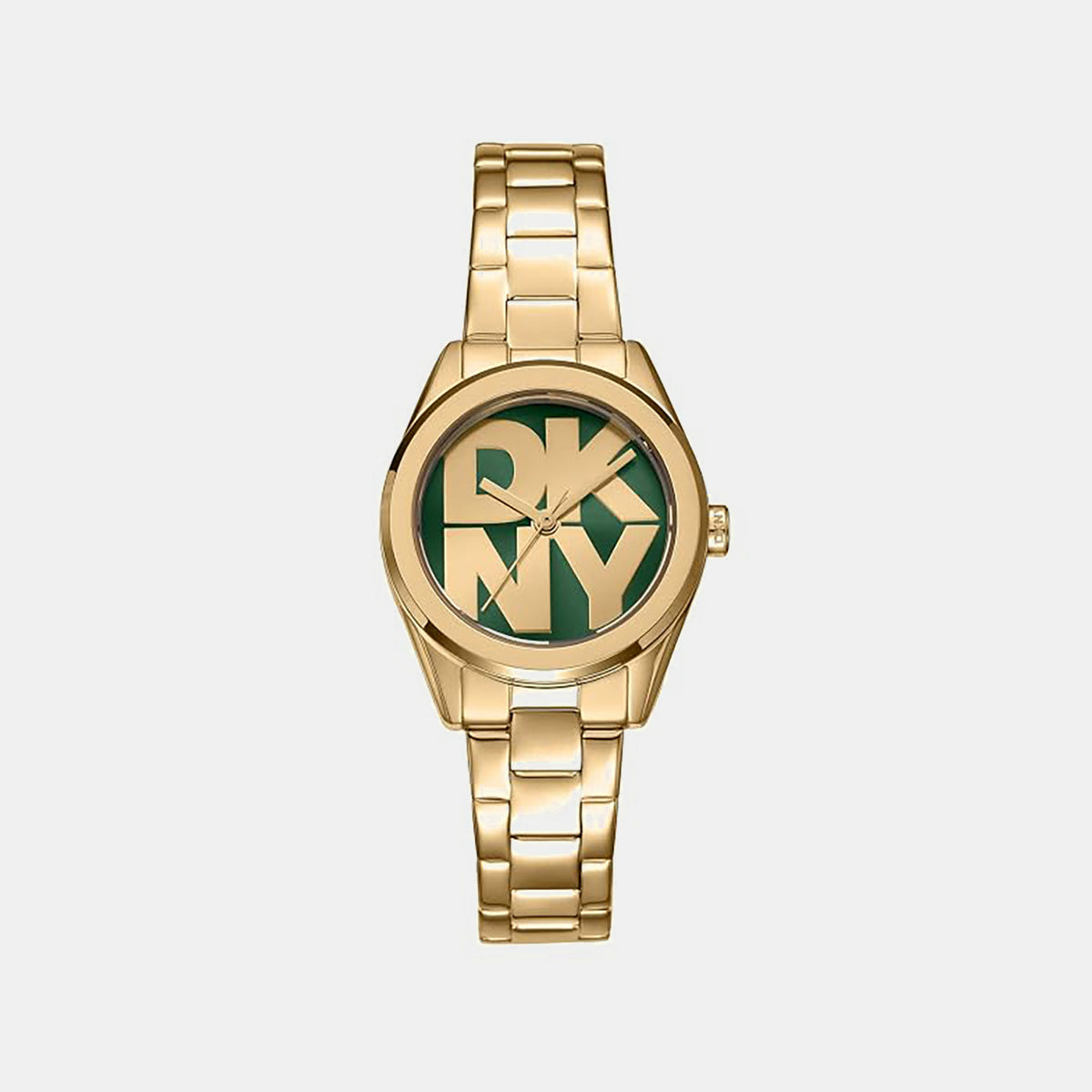 Logo Classic Women Quartz Green Dial Analog Stainless Steel Watch DK1L145M0065