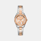 Logo Classic Women Quartz Silver Dial Analog Stainless Steel Watch DK1L145M0105