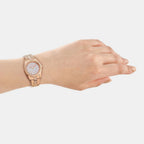 Women Quartz Silver Dial Analog Stainless Steel Watch DK1L148M0035