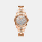 Women Quartz Silver Dial Analog Stainless Steel Watch DK1L148M0035