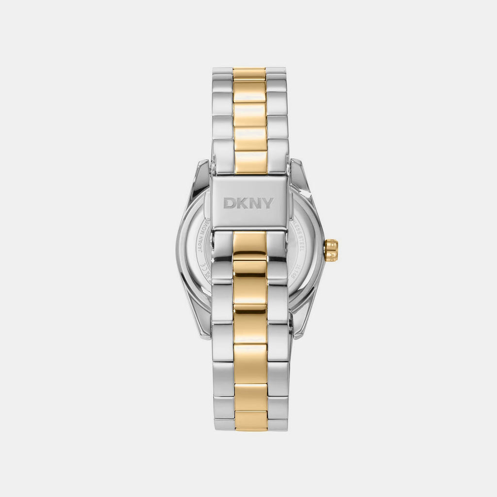Women Quartz Silver Dial Analog Stainless Steel Watch DK1L148M0045