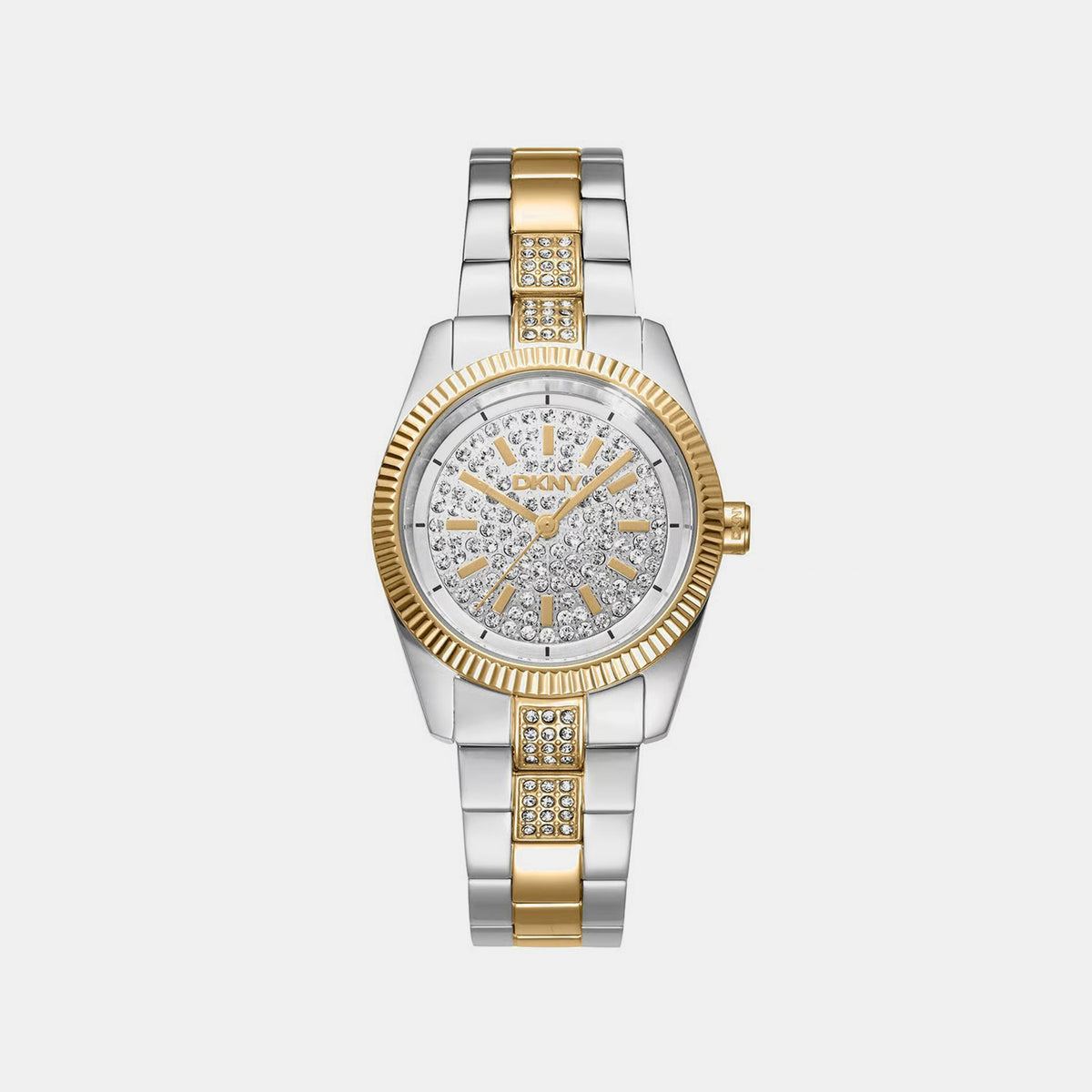 Women Quartz Silver Dial Analog Stainless Steel Watch DK1L148M0045