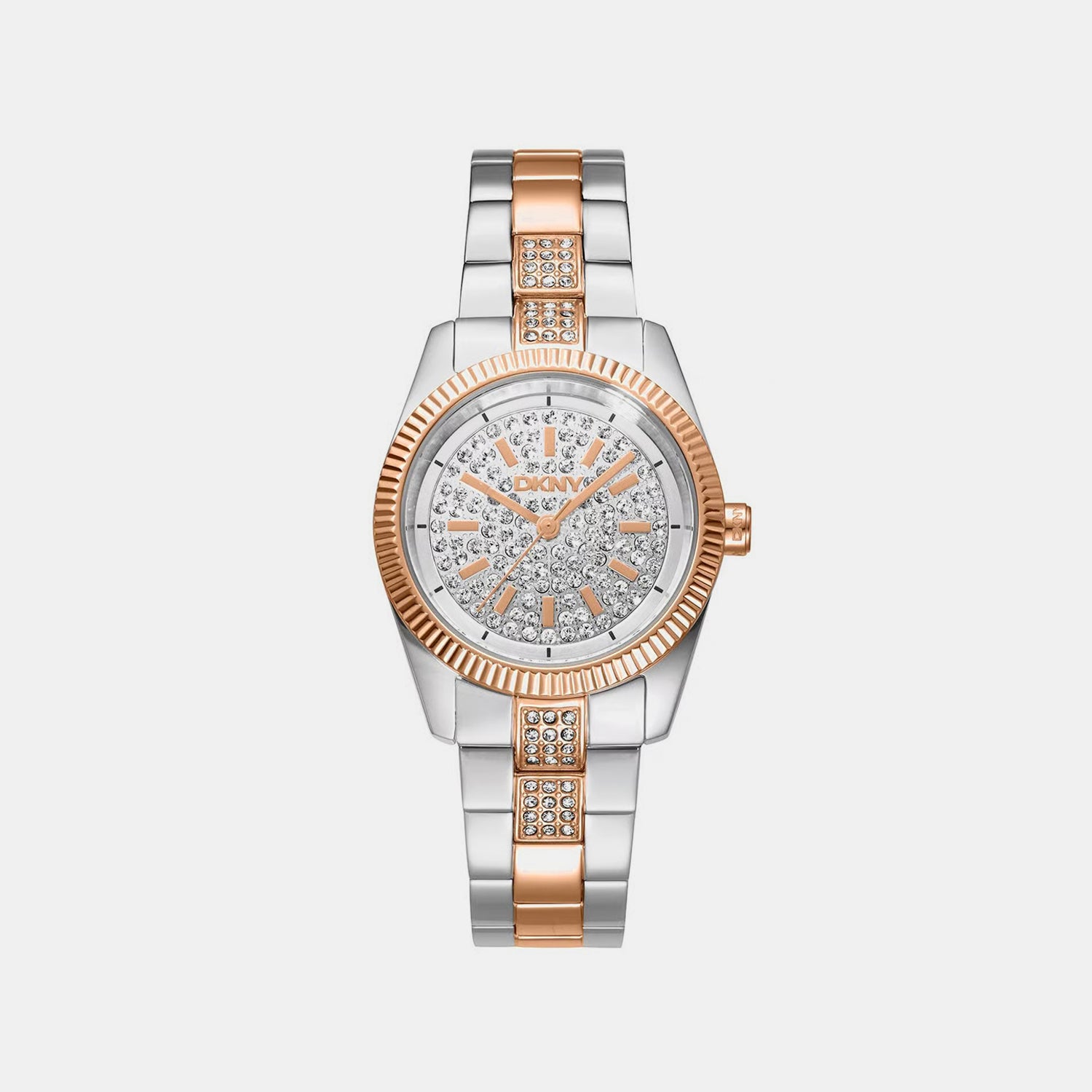 Women Quartz Silver Dial Analog Stainless Steel Watch DK1L148M0055