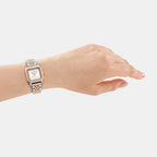 Women Quartz Silver Dial Analog Stainless Steel Watch DK1L154M0105