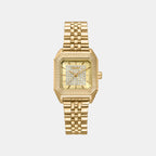 Women Quartz Gold Dial Analog Stainless Steel Watch DK1L154M0235