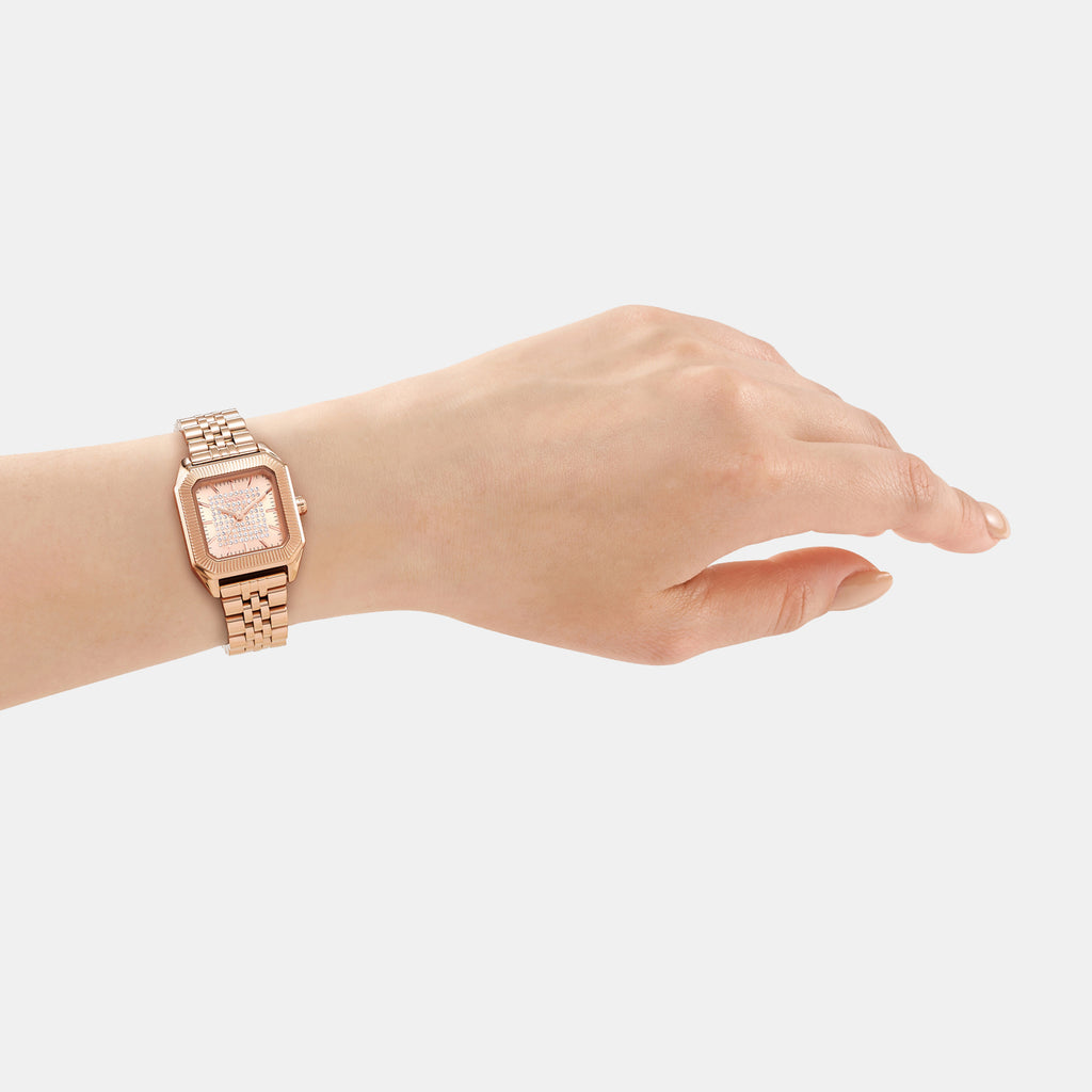 Women Quartz Rose Gold Dial Analog Stainless Steel Watch DK1L154M0245
