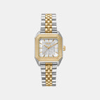 Women Quartz Silver Dial Analog Stainless Steel Watch DK1L154M0255