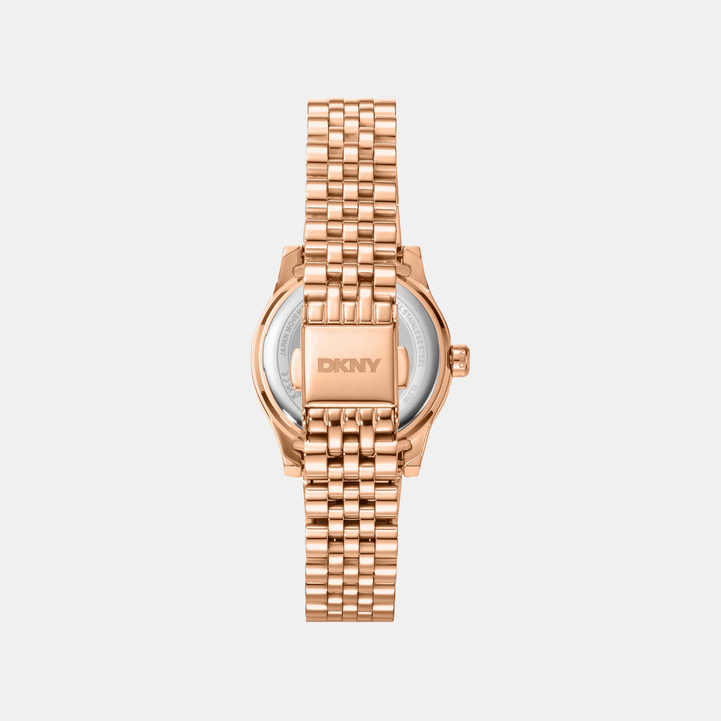Women Quartz Rose Gold Dial Analog Stainless Steel Watch DK1L156M0075